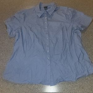 Blue button down shirt 2X